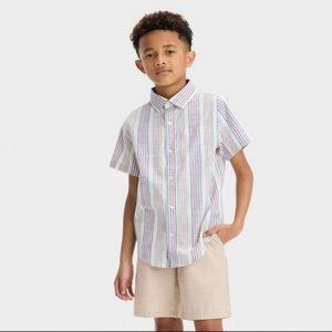 Cat & Jack Short Sleeved Striped Shirt - NWT - XL (14)